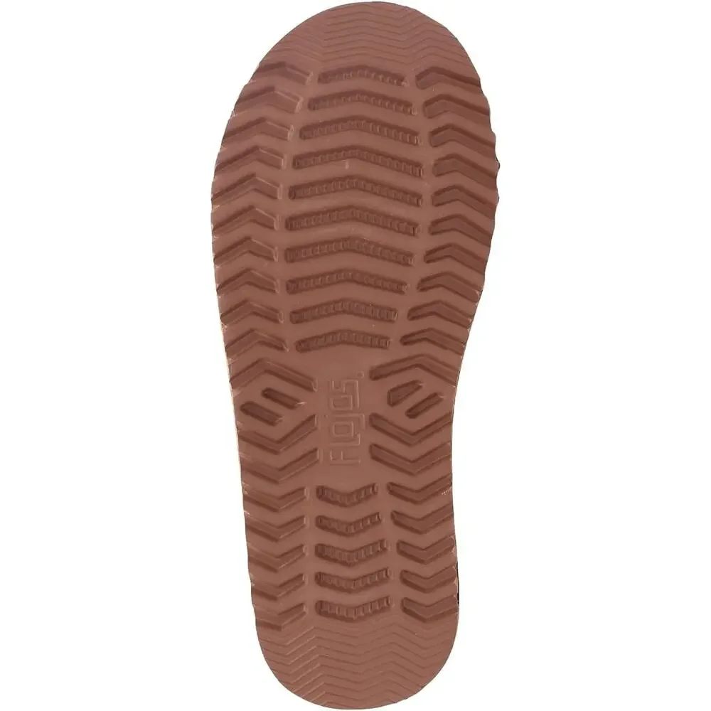 New In Box Flojos Men's/Women's Lynx Sherpa Lined Slipper Tan, M9-W10 NIB
